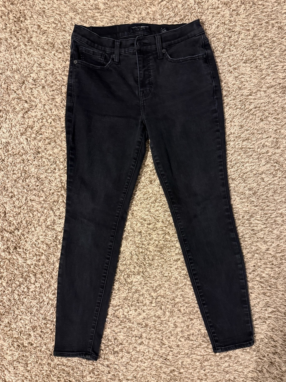 Lucky Brand Black Mid-Rise Skinny Ava Ankle Jeans